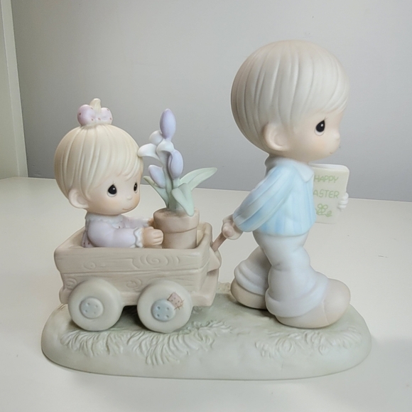 Easter's On Its Way Precious Moments 1989 Porcelain Figurine NEW in Box - Picture 1 of 6